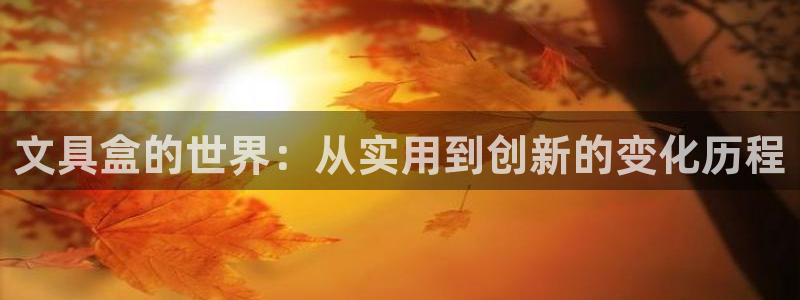 龙八国际手机客户端下载：文具盒的世界：从