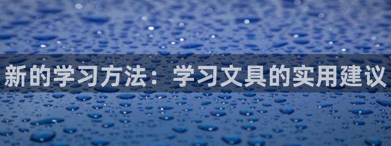龙八国际在线玩：新的学习方法：学习文具的